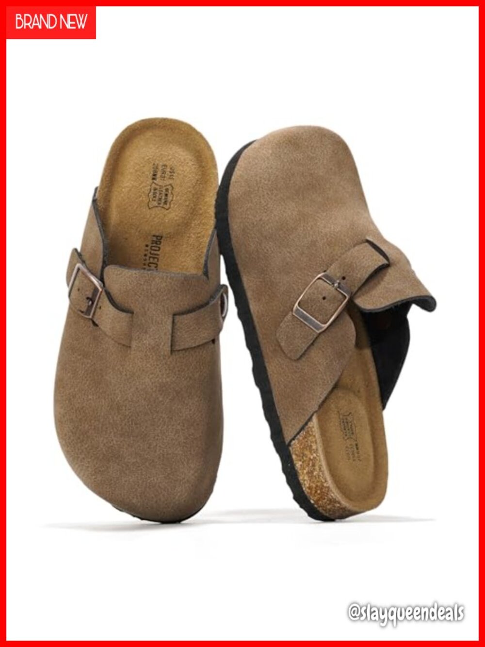Kids Unisex Toddler Genuine Leather Non Slip Clogs Cork Footbed Memory Foam